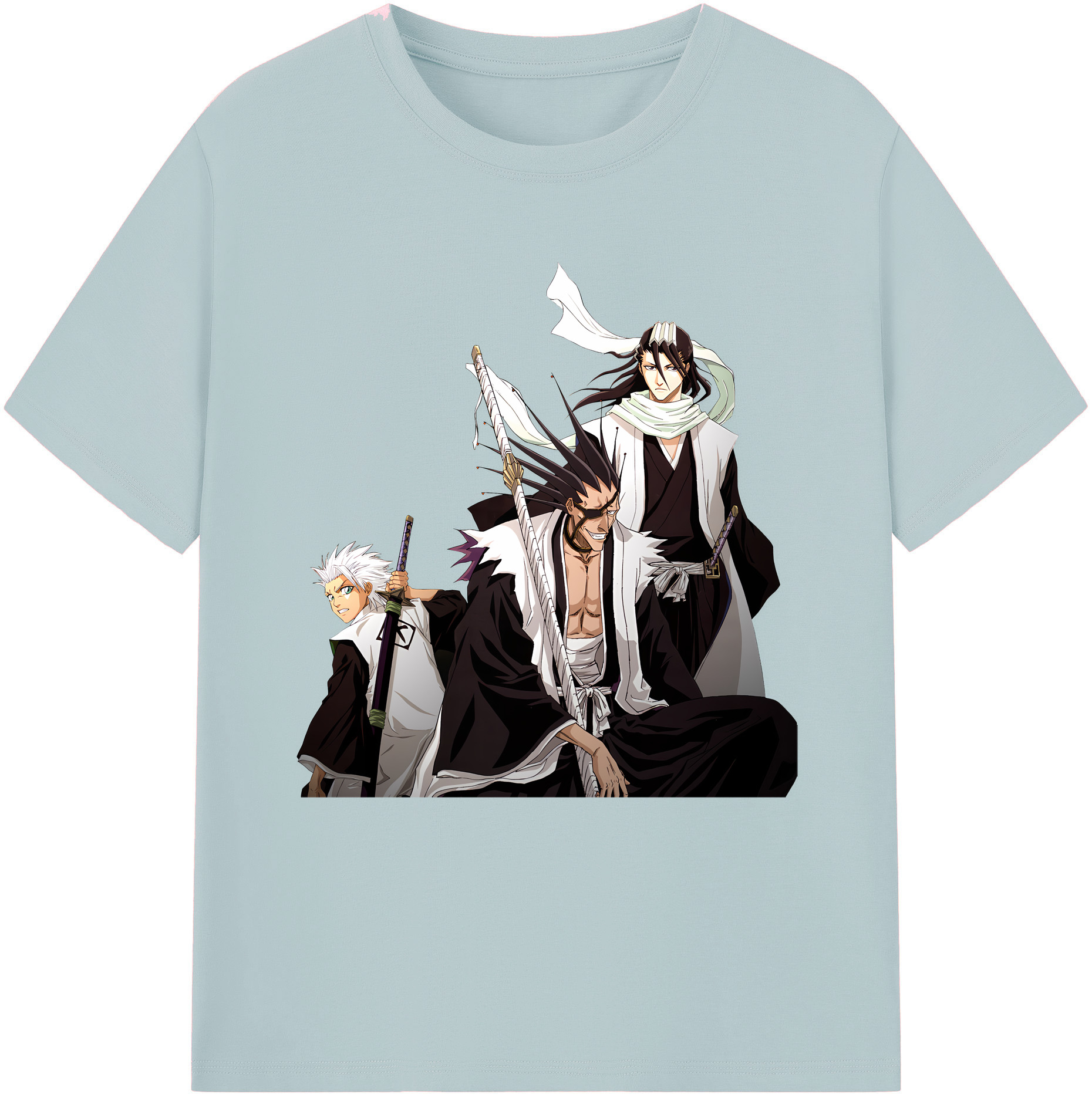 （画像用） ブリーチ ざらき けんぱち BLEACH Zaraki Kenpachi 綿100％半袖Tシャツ（フロントプリント）